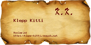 Klepp Kitti névjegykártya