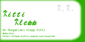 kitti klepp business card
